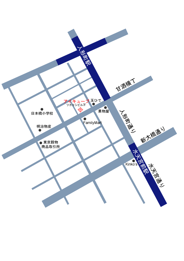 株式会社アイキューブの案内図